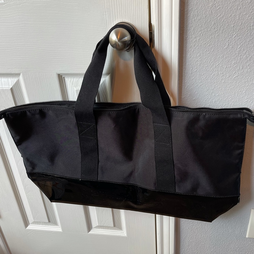 All Black Burberry Travel Tote